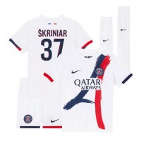 Paris Saint-Germain Milan Skriniar #37 Fotballklær Bortedraktsett Barn 2024-25 Kortermet (+ korte bukser)